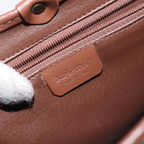 Burberrys Shoulder Bag Suede Leather Khaki Auth BA2418 - Picture 10 of 16